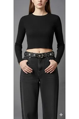 KOTOLOG Y2k Unisex Young Belt punk rock perçinli tokalı kemer