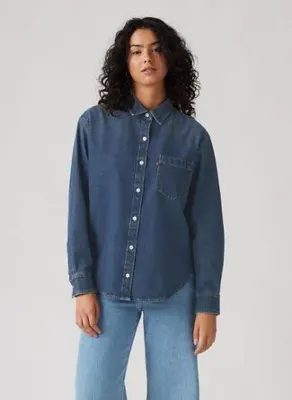 Levi's Mavi Kadın Denim Gömlek HARLIE NEW BF SHIRT PLAY AROUND