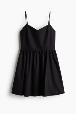 H&M Kloş Etekli ve Pamuklu Elbise