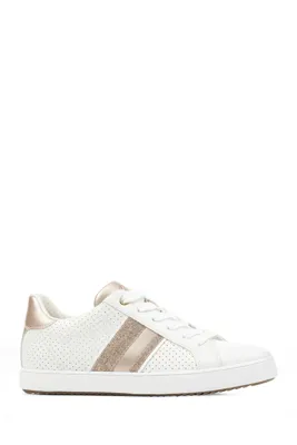 Derimod Geox Kadın Beyaz Blomiee Bağcıklı Deri Sneaker