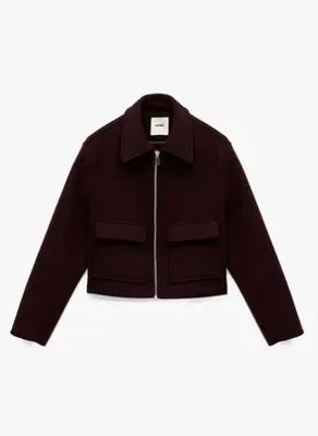 Koton 7WAK20169EW Bordo Kadın Klasik Yaka Regular Fit Ceket