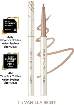 CLIO Suya Dayanıklı, İnce Uçlu Göz Kalemi CLIO Sharp So Simple Waterproof Pencil Liner(006 Vanilla Beige)