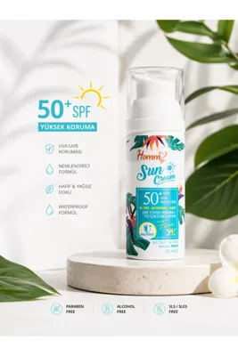 Homm Bitkisel Homm Life Yüz İçin Yüksek Korumalı Güneş Kremi 50SPF+ 50 ML