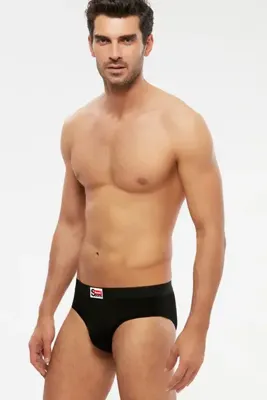 Kom Ariel Pamuklu 2 Li Erkek Siyah Slip
