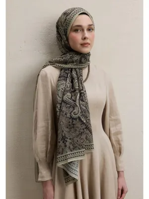 Fresh Scarfs Emerald Desen Şal Bej
