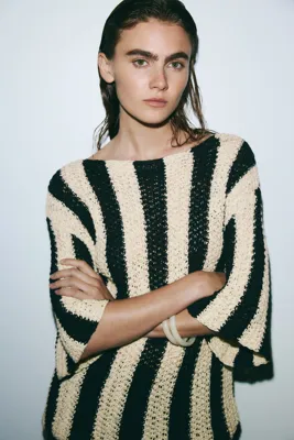 H&M Kayık Yakalı Triko Üst