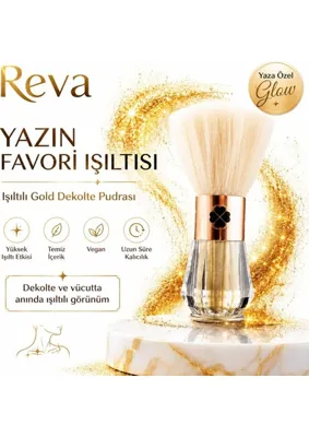 REVA Işıltılı Rose Simli Dekolte Vücut Pudrası - Rose Explosion For Decolette - Vegan & Temiz Içerik