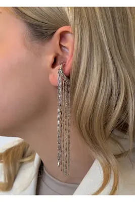 KİLİGİSTANBUL SALLANTILI KIKIRDAK KÜPE (DELİK GEREKTİRMEZ)  10 CM