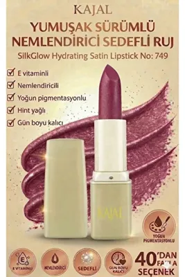 KAJAL Yumuşak Sürümlü Nemlendirici Sedefli Ruj – SilkGlow Hydrating Satin Lipstick No: 749
