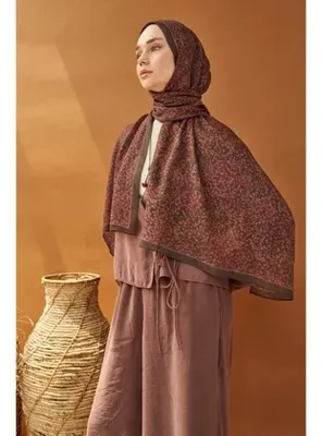 Silk Home Riva Şal Tencel Secret Garden Acı Kahve