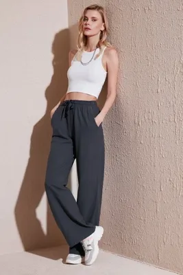 Lela Pamuklu Relaxed Fit Yüksek Bel Bol Paça Pantolon Kadın PANTOLON 668YP5118