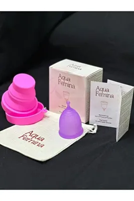 Aqua Femina Adet Kabı Menstrual Cup Pembe S Beden & Sterilizatör Glass