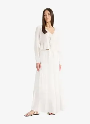 Mai Collection Hunter Rahat Kalıp Ekru Pantolon