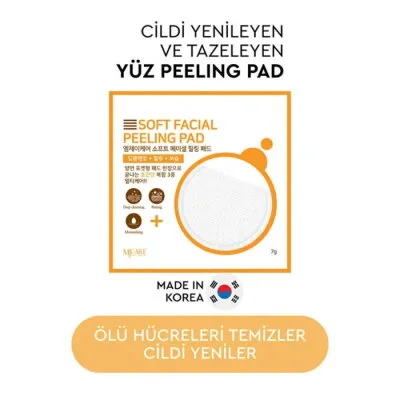 MjCare Soft Face Peeling Pad - Aydınlatıcı ve Arındırıcı Çift Dokulu Yüz Peeling Ped