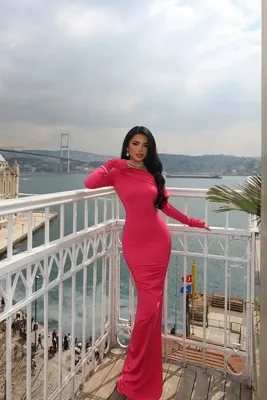 Eyyo Fuşya Eywa Uzun Elbise