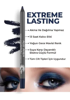 Str Store Suya Dayanıklı Gece Mavisi Göz Kalemi - 13 Saat Kalıcı Etki - Extreme Lasting Effect Eye Pencil