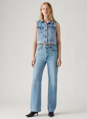 Levi's Levis Ribcage Wide Leg Tr Far And Wide Mavi Kadın Straight Denim Pantolon 