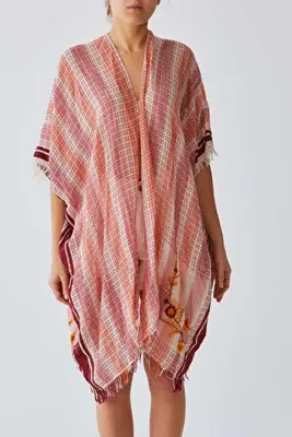 Roman Çiçek Desenli Çizgili Kimono Standart Renk Y1984308_089
