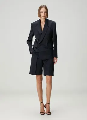 Victoria Beckham Lacivert Yün Şort