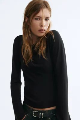 H&M Kayık Yakalı Viskoz Üst