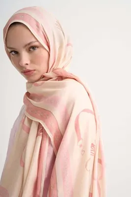 carell Alvena İncira Viskon Şal Pembe
