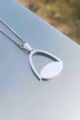 The Collection Oval Model Paslanmaz Çelik Kadın Kolye