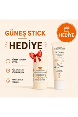 Embryolisse CC Cream + Complexion Perfecting Care SPF20 (Light) 1.01Oz / 30ml - Güneş Stick HEDİYE