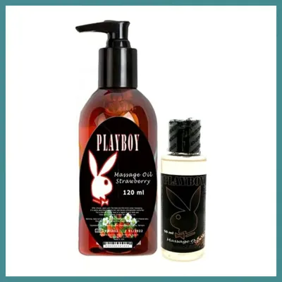 Trendexa Playboy Aromaterapi Çilek Massage Oil 120 ml + Çikolata Aromalı Massage Vücut Masaj Yağı 50 ml MAC