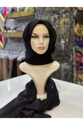 ALLURİNG THE BETTER ONE Kadın siyah janjan şal uzunluk 2.50metre abiye abayalar için