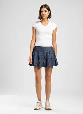 Lee Cooper Lacivert Kadın Etek 262 LCF 126007 JESY DENIM