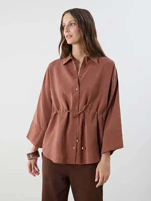 LCWAIKIKI Classic Oversize Modal Karışımlı Kadın Gömlek