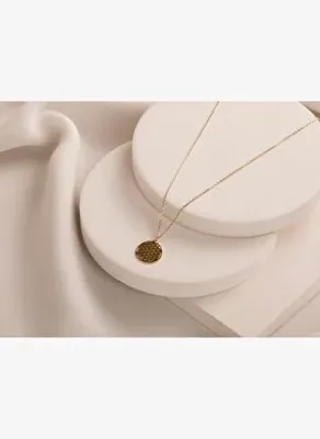 Safir Mücevher Altın Yaşam Çiçeği Kolye