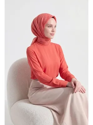 Silk Home Soft Eşarp Zincir Desen Turuncu 90x90