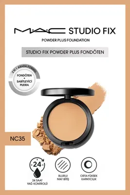 MAC M.A.C Studio Fix 36HR Smooth Angles 36 Saate Kadar Kalıcı Nemlendirme Etkili Kapatıcı - NC35