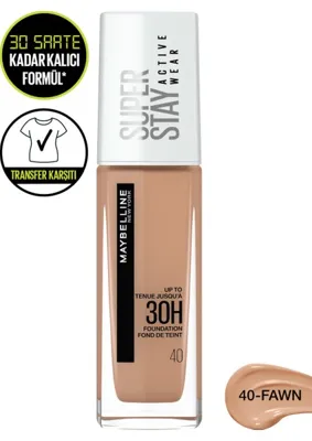 Maybelline New York Superstay Active Wear Fondöten- 40 Fawn