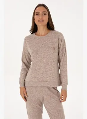 U.S. Polo Assn. Kadın Camel Pijama Takımı 50318898-VR015