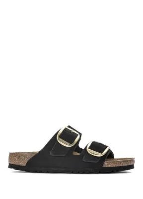 Birkenstock Arizona Siyah Kadın Çift Bantlı Nubuk Deri Terlik