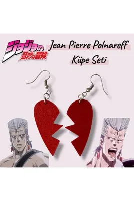 Bilgin Üretim JoJo’s Bizarre Adventure Jean Pierre Polnareff Küpe Seti – Anime Cosplay PLA