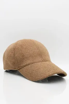 Külah Camel Kadın Beyzbol Şapkası Yün Kışlık Kep