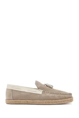 Derimod Erkek Bej Süet Deri Casual Loafer