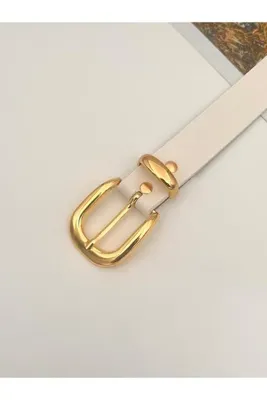 Mynoa Gold Köprü Tokalı Kadın Kemeri,Ceket Kemeri,Pantalon Kemeri.