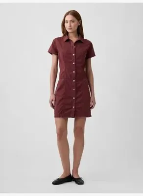 GAP Denim Düğmeli Mini Elbise