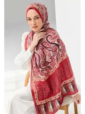 Silk Home Tencel Monare Şal Bohem Kırmızı