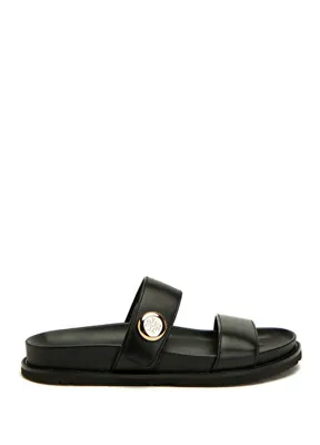 Tory Burch Romy Sport Siyah Kadın Deri Terlik
