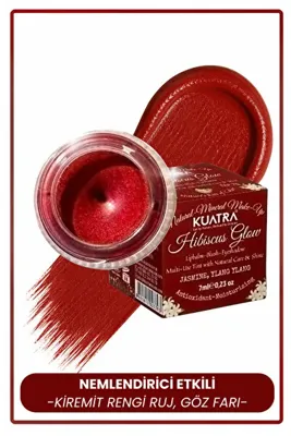 KUATRA Hibiscus Glow Besleyici, Nemlendirici Allık Ruj Göz Farı Doğal İçerik