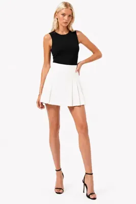 Asfaha Fashion Kadın Yüksek Bel Pileli Etek Şort