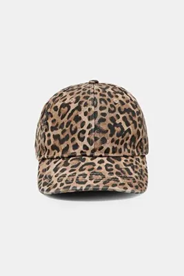 Stradivarius Klasik leopar desenli şapka