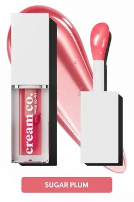 Cream Co. Nemlendirici Renkli Lip Oil Gloss | Besleyici Dudak Yağı | Sugar Plum Pembe | PDRN Peptit Kolajen