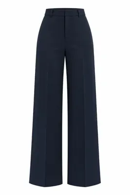 HAZELANNA Lacivert Premium Kumaş Palazzo Pantolon