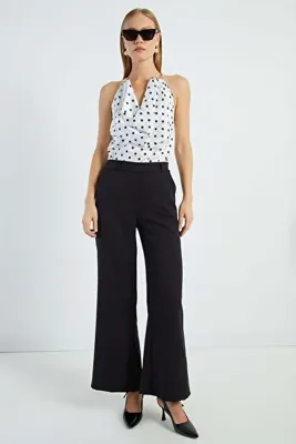 Fulla Moda Beli Lastikli Palazzo Kumaş Pantolon
